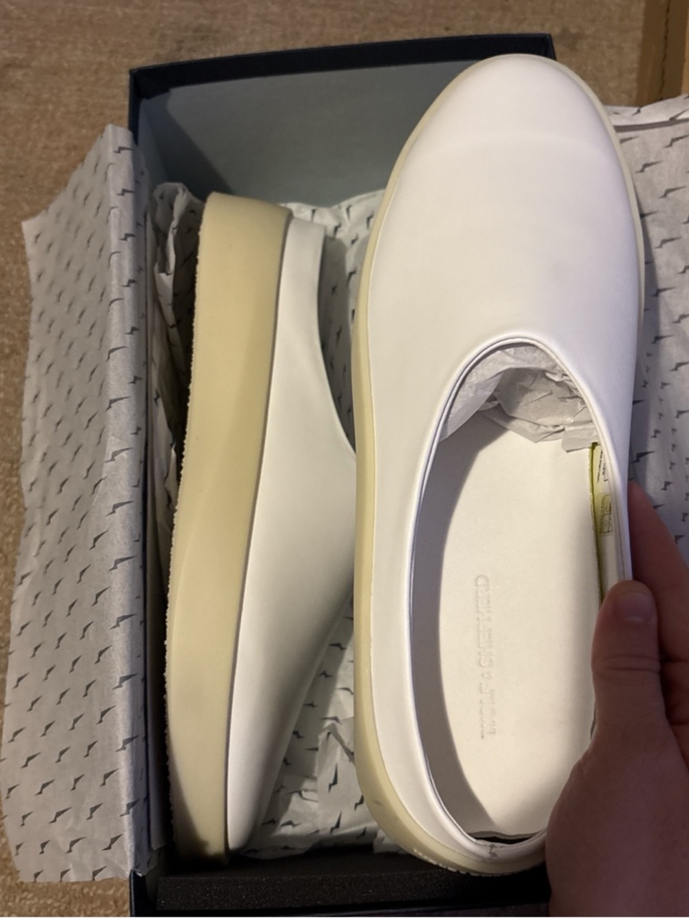 Men's White Slip-On Platform Loafers - Minimal Casual Style